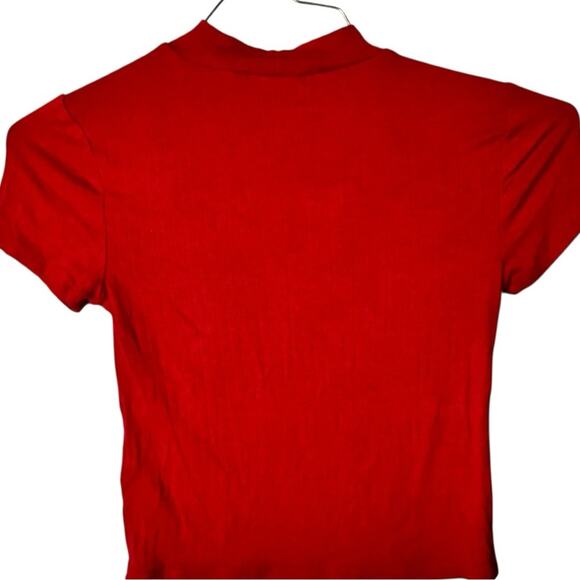 Forever 21 Tops - Forever 21 Women's Vibrant Red Short Sleeve Crop Top Sz S